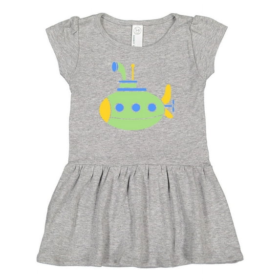 Inktastic Cute Green Submarine Girls Baby Dress