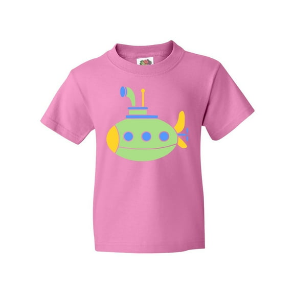 Inktastic Cute Green Submarine Youth T-Shirt