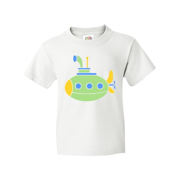 Inktastic Cute Green Submarine Youth T-Shirt