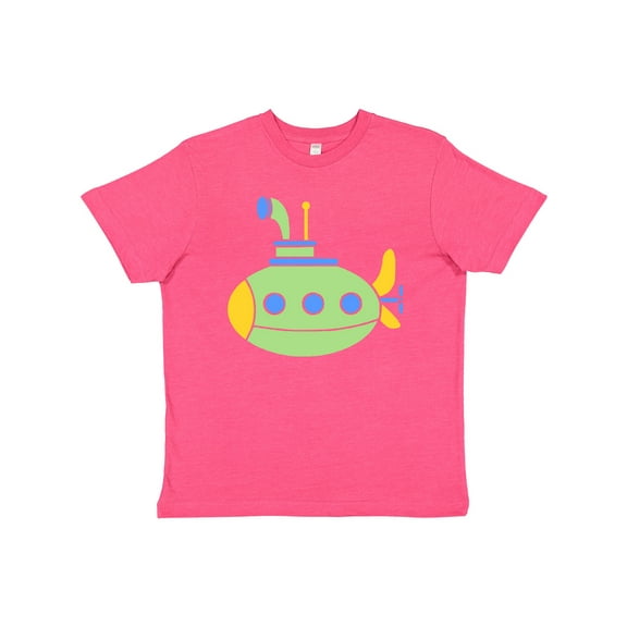 Inktastic Cute Green Submarine Youth T-Shirt