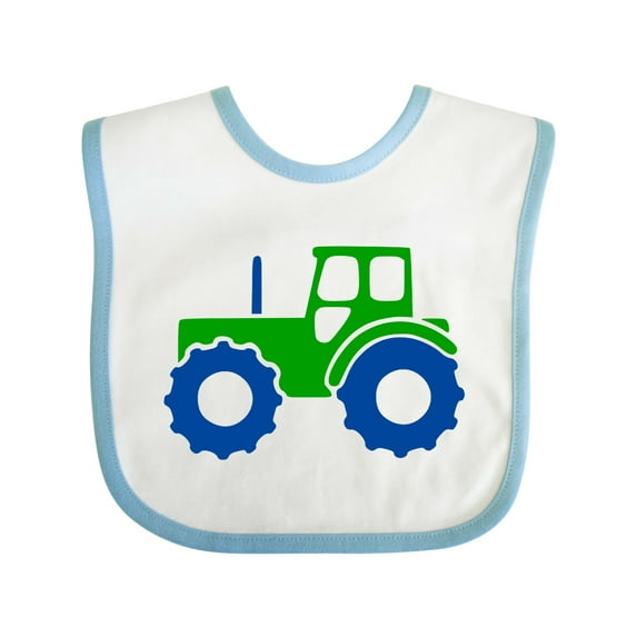 Inktastic Cute Green Tractor Boys or Girls Baby Bib