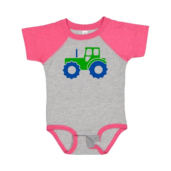 Inktastic Cute Green Tractor Boys or Girls Baby Bodysuit
