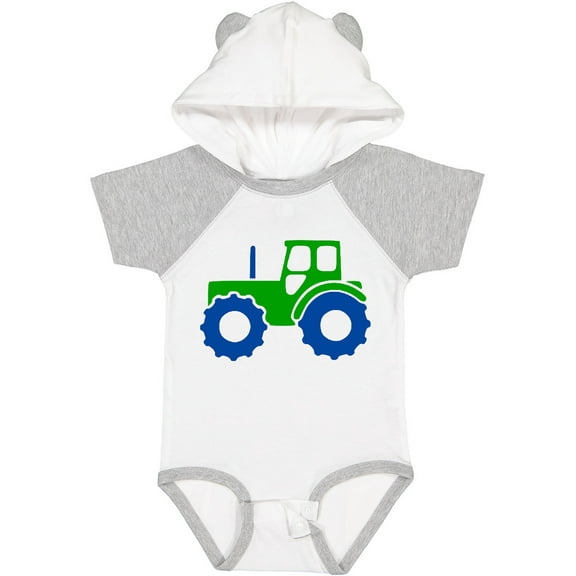 Inktastic Cute Green Tractor Boys or Girls Baby Bodysuit
