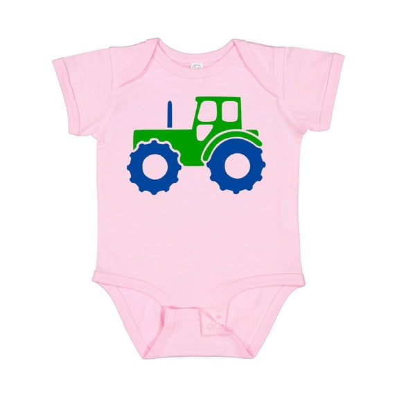 Inktastic Cute Green Tractor Boys or Girls Baby Bodysuit