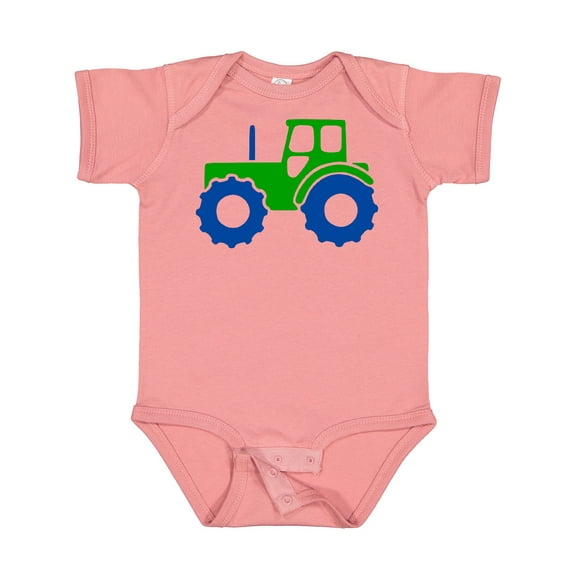 Inktastic Cute Green Tractor Boys or Girls Baby Bodysuit