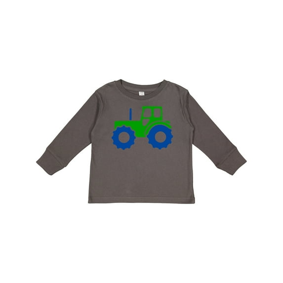 Inktastic Cute Green Tractor Boys or Girls Long Sleeve Toddler T-Shirt