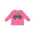 thumbnail image 1 of Inktastic Cute Green Tractor Boys or Girls Long Sleeve Toddler T-Shirt, 1 of 5
