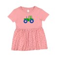 thumbnail image 1 of Inktastic Cute Green Tractor Girls Baby Dress, 1 of 5