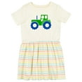 thumbnail image 1 of Inktastic Cute Green Tractor Girls Toddler Dress, 1 of 5