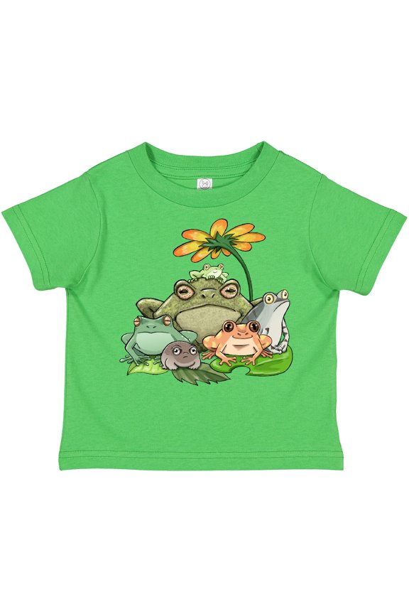Cute Group of Frogs Boys or Girls Toddler T-Shirt