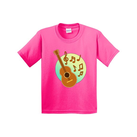 Inktastic Cute Guitar with Musical Notes Youth T-Shirt
