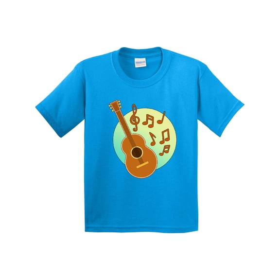 Inktastic Cute Guitar with Musical Notes Youth T-Shirt