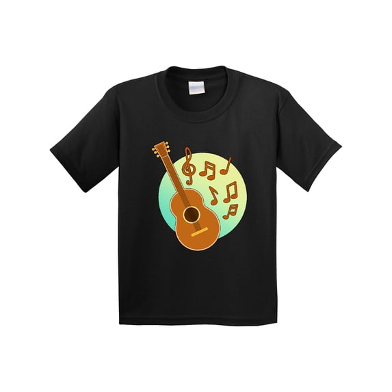 Inktastic Cute Guitar with Musical Notes Youth T-Shirt