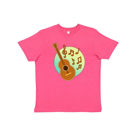 Inktastic Cute Guitar with Musical Notes Youth T-Shirt