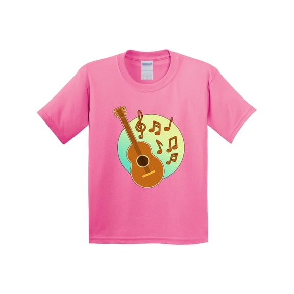 Inktastic Cute Guitar with Musical Notes Youth T-Shirt