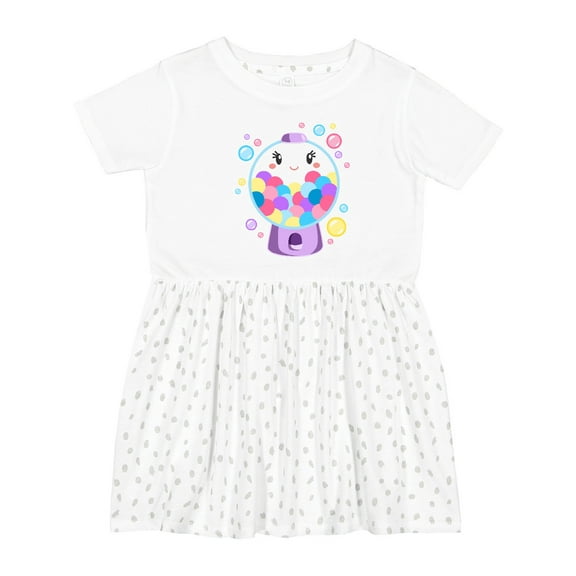 Inktastic Cute Gumball Machine and Bubbles Girls Toddler Dress