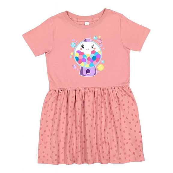 Inktastic Cute Gumball Machine and Bubbles Girls Toddler Dress