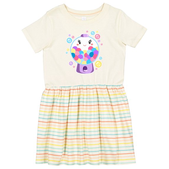 Inktastic Cute Gumball Machine and Bubbles Girls Toddler Dress