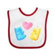 thumbnail image 1 of Inktastic Cute Gummy Bears and Heart Boys or Girls Baby Bib, 1 of 4