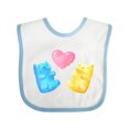 thumbnail image 1 of Inktastic Cute Gummy Bears and Heart Boys or Girls Baby Bib, 1 of 4