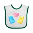 thumbnail image 1 of Inktastic Cute Gummy Bears and Heart Boys or Girls Baby Bib, 1 of 4