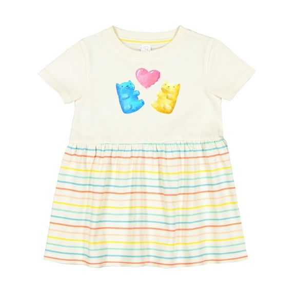 Inktastic Cute Gummy Bears and Heart Girls Baby Dress