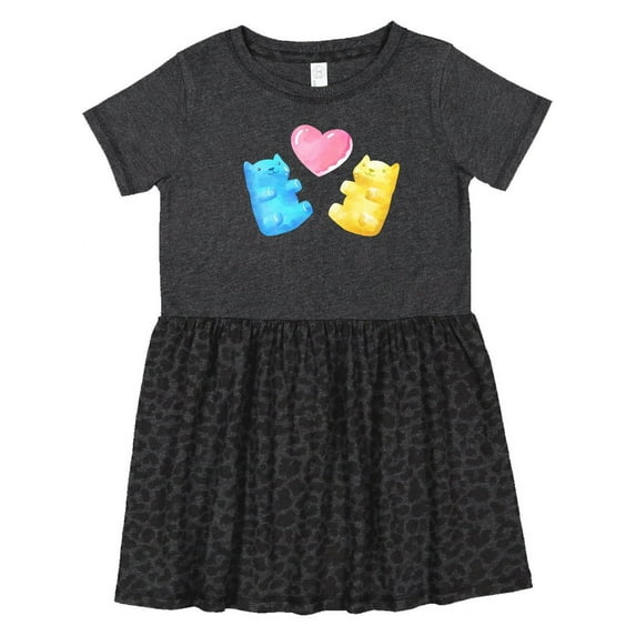 Inktastic Cute Gummy Bears and Heart Girls Toddler Dress