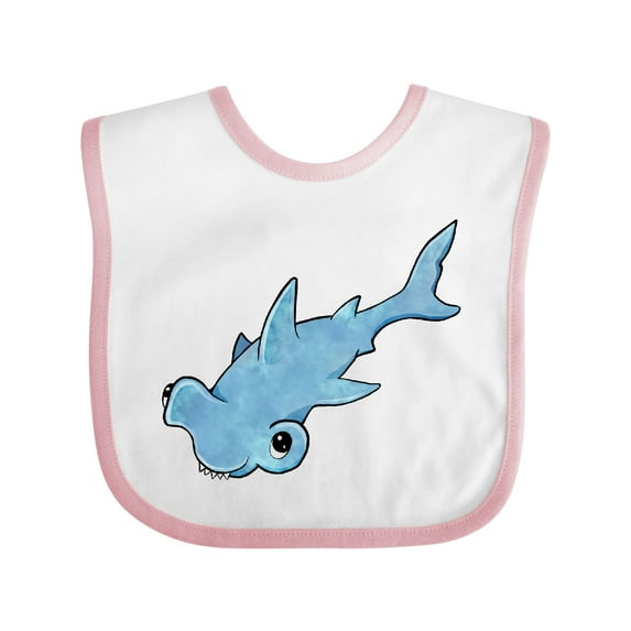 Inktastic Cute Hammerhead Shark Boys or Girls Baby Bib
