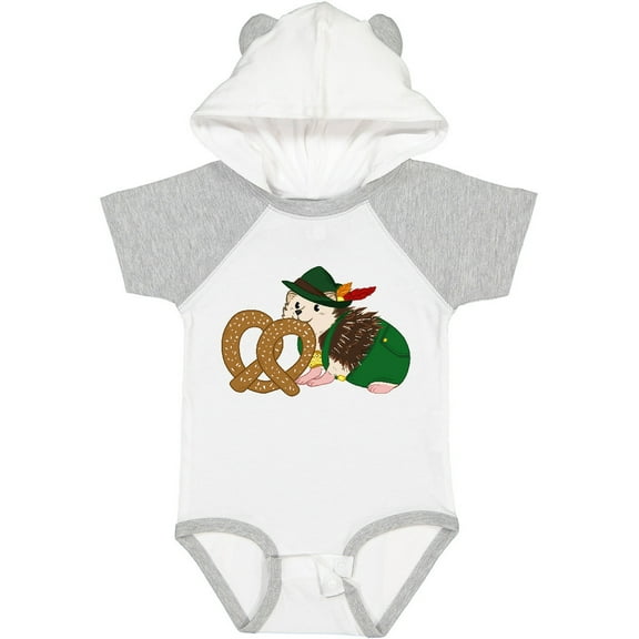 Inktastic Cute Hedgehog with Pretzel Boys or Girls Baby Bodysuit