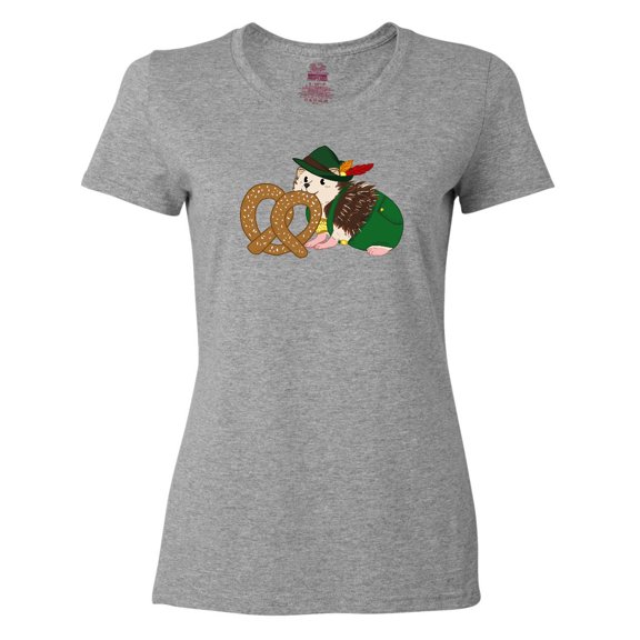 Inktastic Cute Hedgehog with Pretzel Women's T-Shirt