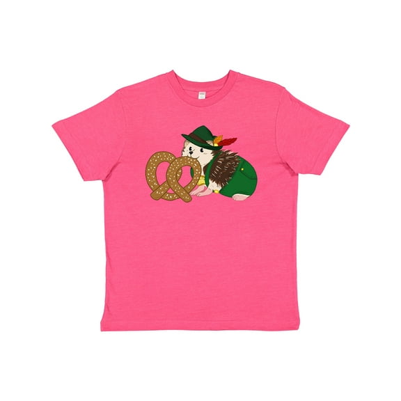 Inktastic Cute Hedgehog with Pretzel Youth T-Shirt