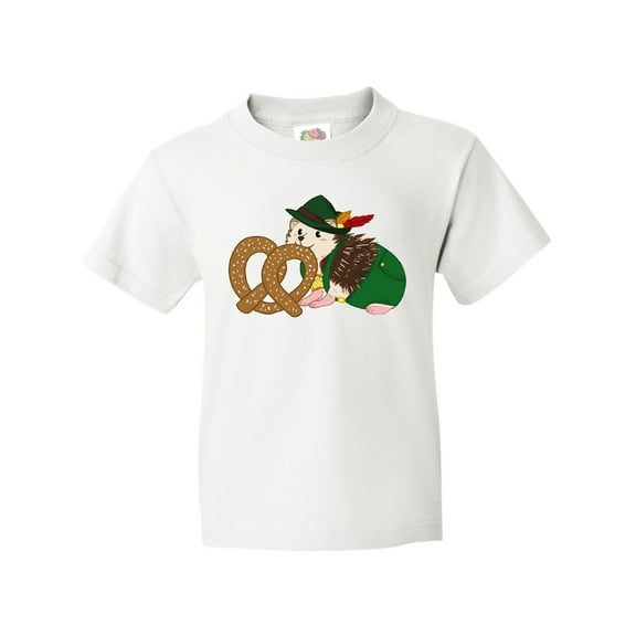 Inktastic Cute Hedgehog with Pretzel Youth T-Shirt
