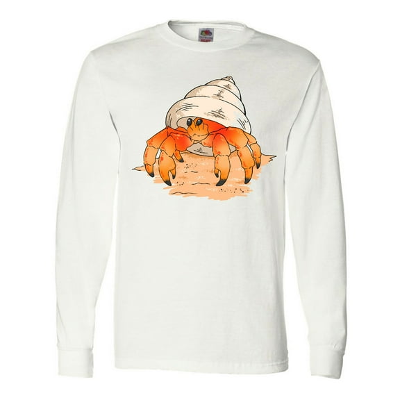 Inktastic Cute Hermit Crab on Beach Long Sleeve T-Shirt