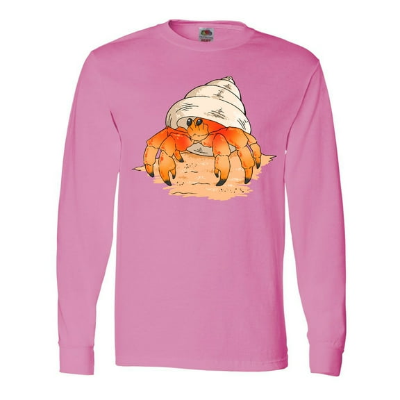 Inktastic Cute Hermit Crab on Beach Long Sleeve T-Shirt