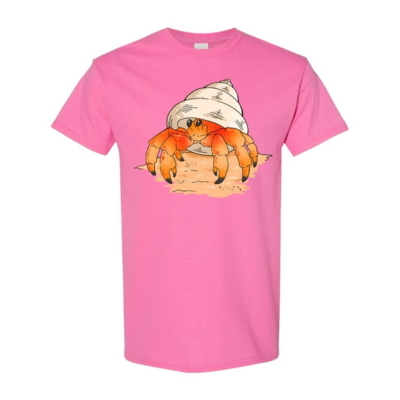 Inktastic Cute Hermit Crab on Beach T-Shirt