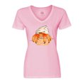 thumbnail image 1 of Inktastic Cute Hermit Crab on Beach Women's V-Neck T-Shirt, 1 of 5