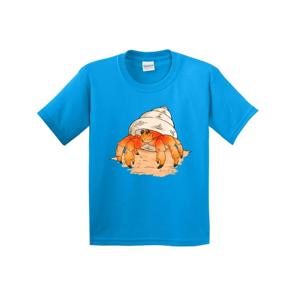 Inktastic Cute Hermit Crab on Beach Youth T-Shirt