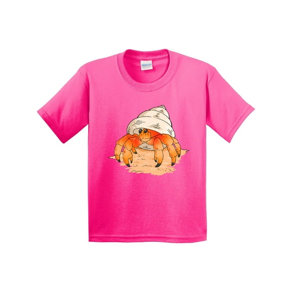 Inktastic Cute Hermit Crab on Beach Youth T-Shirt
