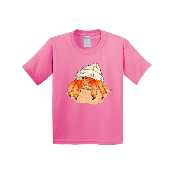 Inktastic Cute Hermit Crab on Beach Youth T-Shirt