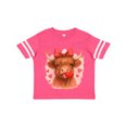 thumbnail image 1 of Inktastic Cute Highland Cow with Heart Lollipop Red Bow Boys or Girls Toddler T-Shirt, 1 of 5