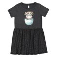 thumbnail image 1 of Inktastic Cute Hippo in Egg with Floral Crown Girls Toddler Dress, 1 of 5
