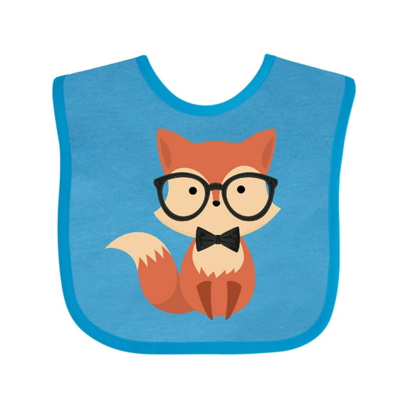 Inktastic Cute Hipster Fox Boys or Girls Baby Bib