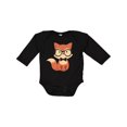 thumbnail image 1 of Inktastic Cute Hipster Fox Boys or Girls Long Sleeve Baby Bodysuit, 1 of 5