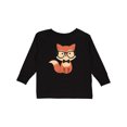 thumbnail image 1 of Inktastic Cute Hipster Fox Boys or Girls Long Sleeve Toddler T-Shirt, 1 of 5