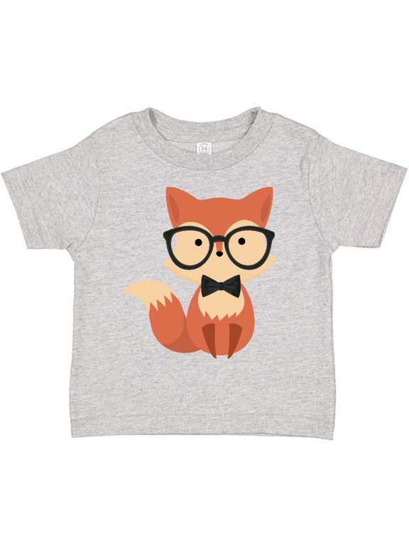 Cute Hipster Fox Boys or Girls Toddler T-Shirt