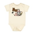 thumbnail image 1 of Inktastic Cute Horse, Sheep, Cow, Pig, and Rooster Farm Animals Boys or Girls Baby Bodysuit, 1 of 5