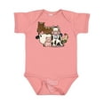thumbnail image 1 of Inktastic Cute Horse, Sheep, Cow, Pig, and Rooster Farm Animals Boys or Girls Baby Bodysuit, 1 of 5