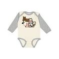 thumbnail image 1 of Inktastic Cute Horse, Sheep, Cow, Pig, and Rooster Farm Animals Boys or Girls Long Sleeve Baby Bodysuit, 1 of 5