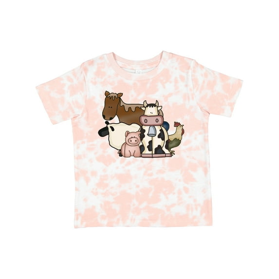 Inktastic Cute Horse, Sheep, Cow, Pig, and Rooster Farm Animals Boys or Girls Toddler T-Shirt