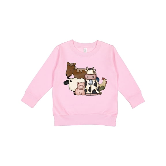 Inktastic Cute Horse, Sheep, Cow, Pig, and Rooster Farm Animals Toddler Sweatshirt